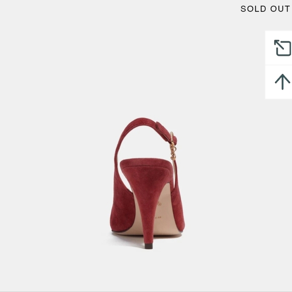 NWT COACH CHERRY SUTTON SUEDE SLINGBACK PUMPS 6B - Picture 8 of 16